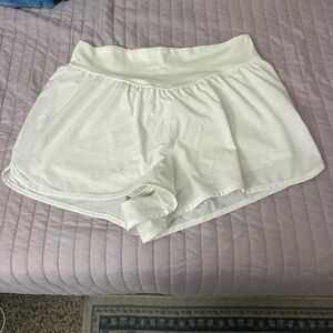 Aerie White Athletic Shorts